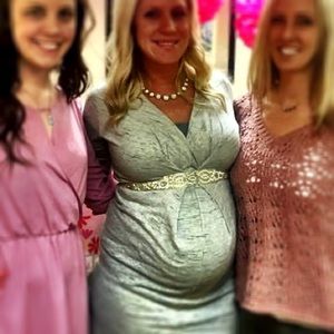 Chic Heather Gray Maternity Dress